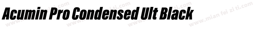 Acumin Pro Condensed Ult Black Ital字体转换